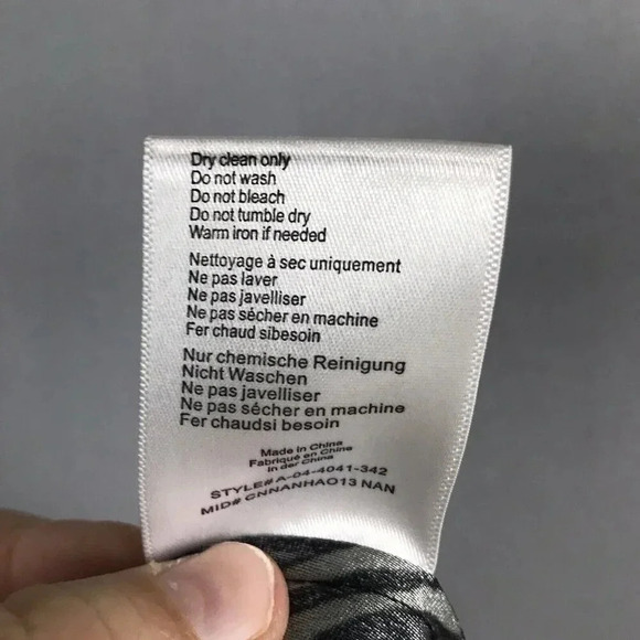 $299 ANINE BING Dolly Silk Skirt Zebra Print Size XS Midi Slit Willow Green Gray - Picture 15 of 16